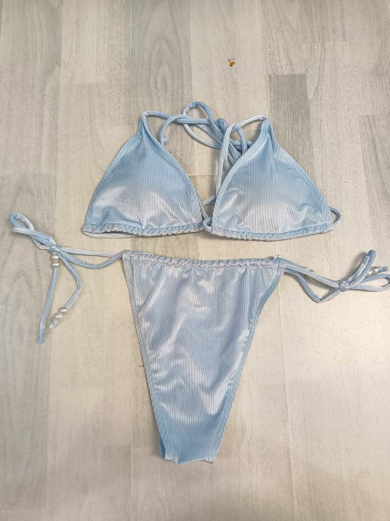 Bikini Set with Pearl Accents