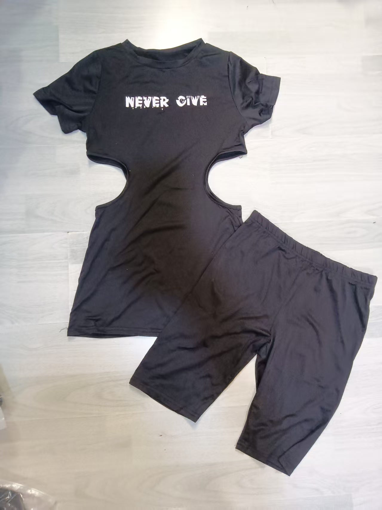 Cut-Out T-Shirt and Shorts Set