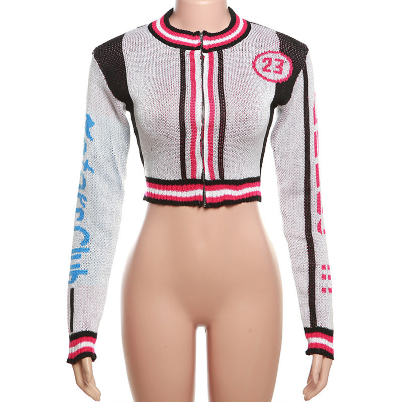 Sporty Zip-Up Cropped Jacket