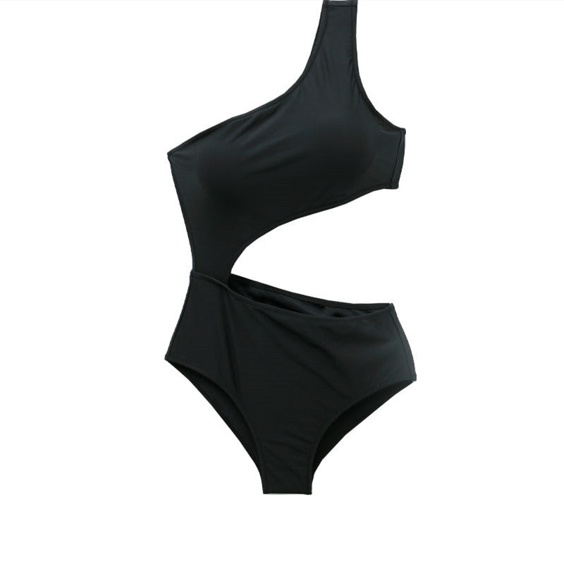 Cut-Out One-Shoulder Monokini Swimsuit