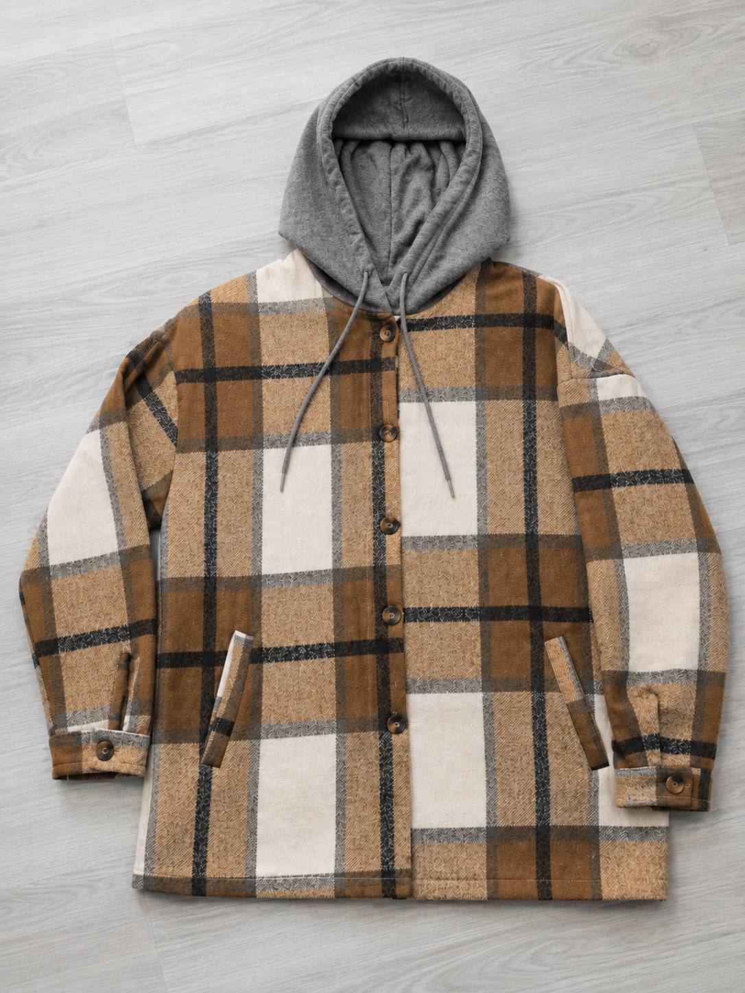Women’s Plaid Hooded Shacket