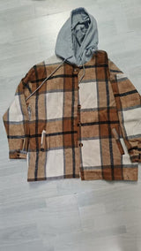Women’s Plaid Hooded Shacket