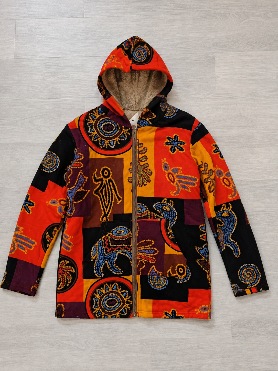 Women’s Printed Cotton Blend Winter Coat