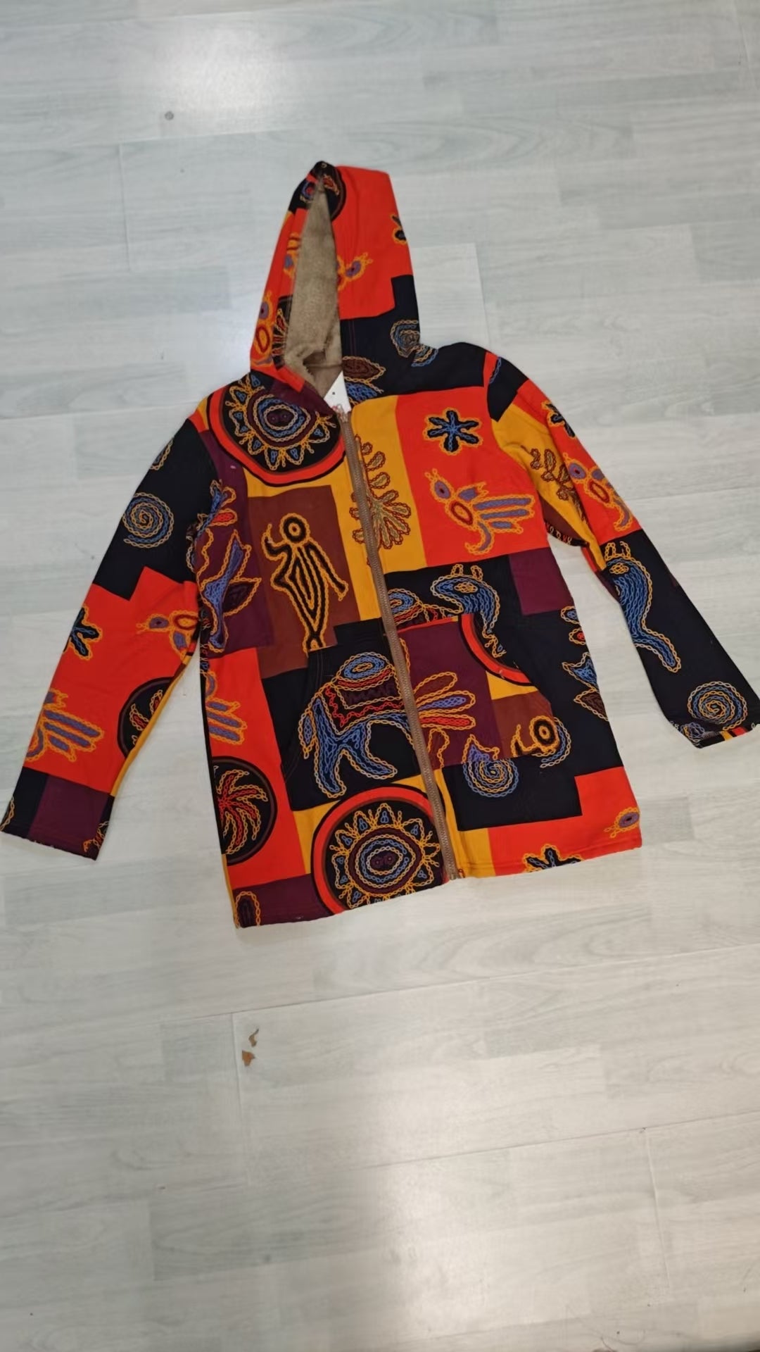 Women’s Printed Cotton Blend Winter Coat