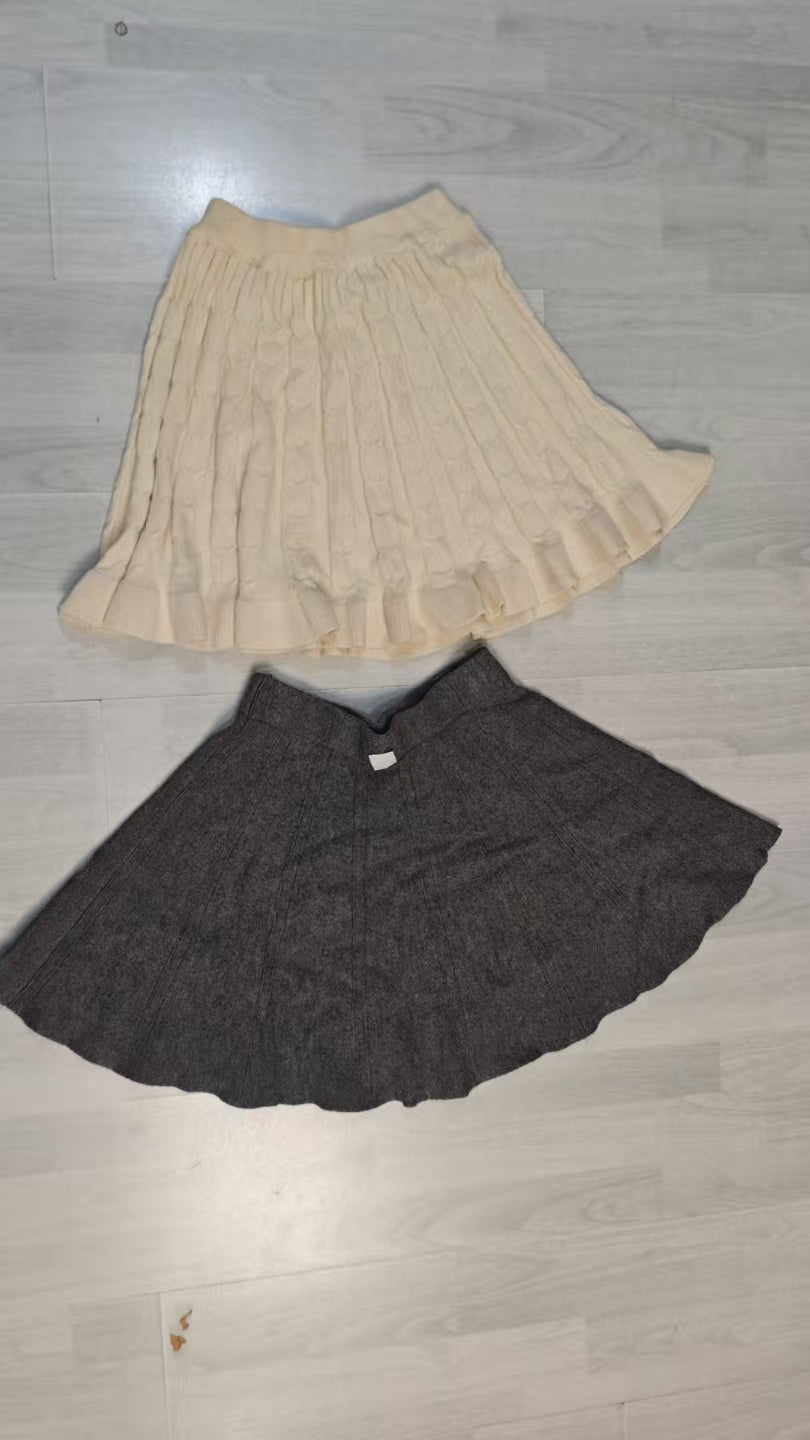 Women’s Cotton Blend Pleated Skirt
