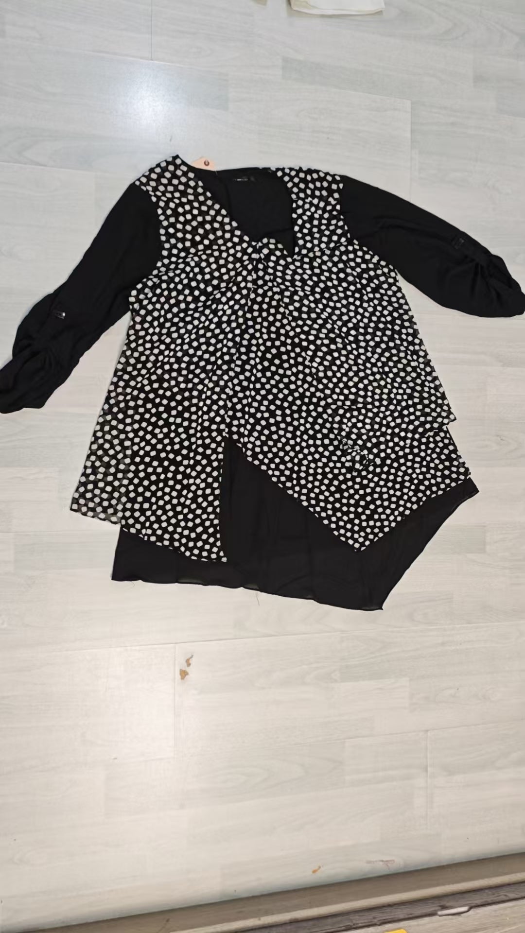 Women’s Printed Layered Long Sleeve Dress