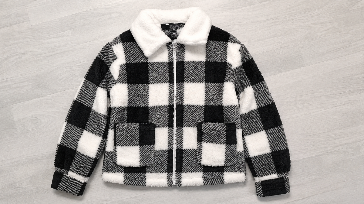 Women’s Plaid Sherpa Fleece Winter Coat