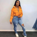 Bright Puffer Jacket with Hood image 1