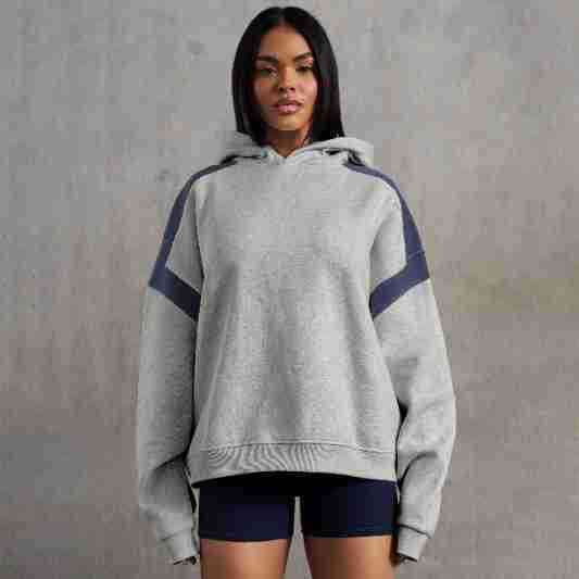 Athletic Urban Oversized Hoodie - S, Light Grey image