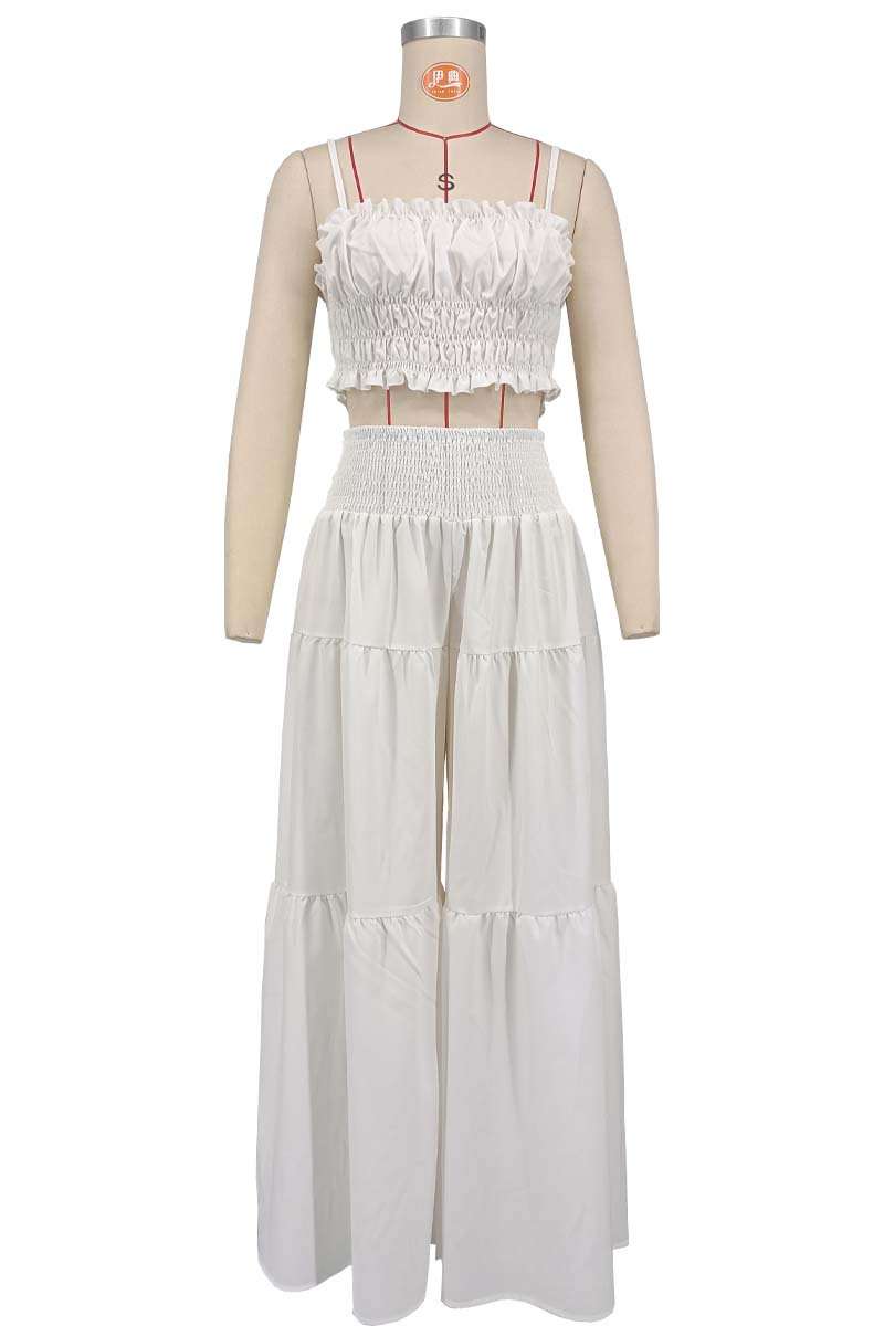 Strappy Top and Wide-Leg Pants Summer Outfit image 7