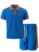 Short-Sleeve Polo Set with Drawstring Shorts image 8