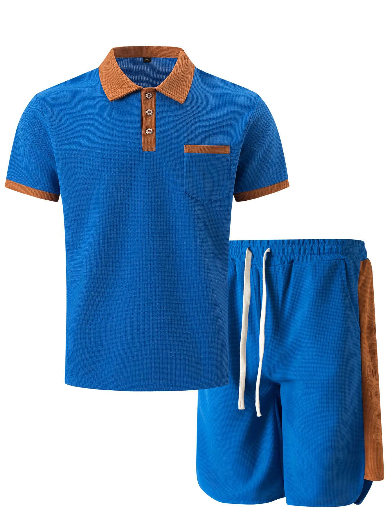 Short-Sleeve Polo Set with Drawstring Shorts image 8