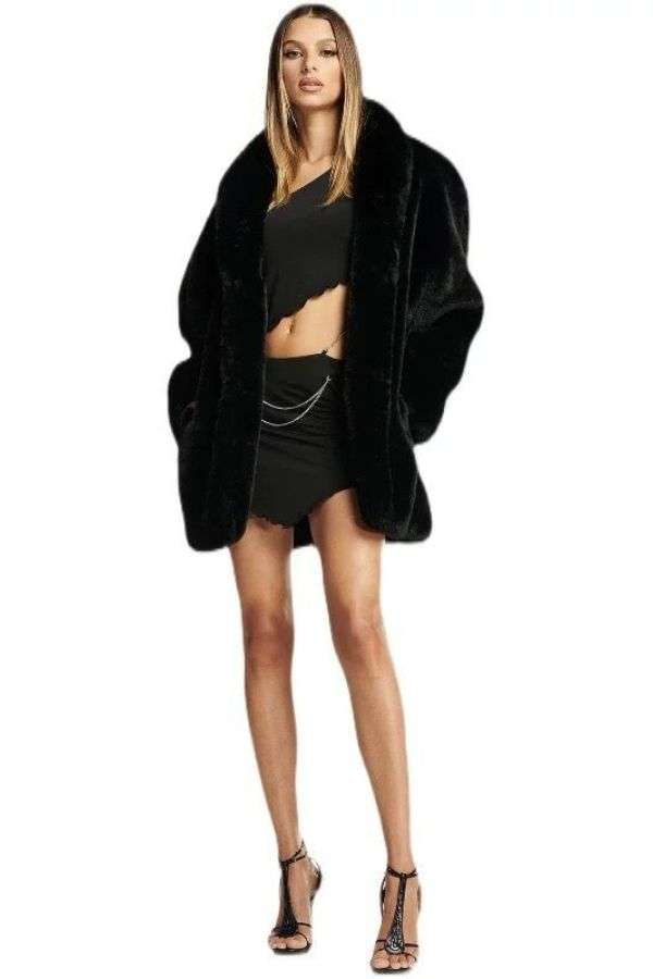 Long Sleeve Winter Lapel Collar Jacket Overcoat image 2