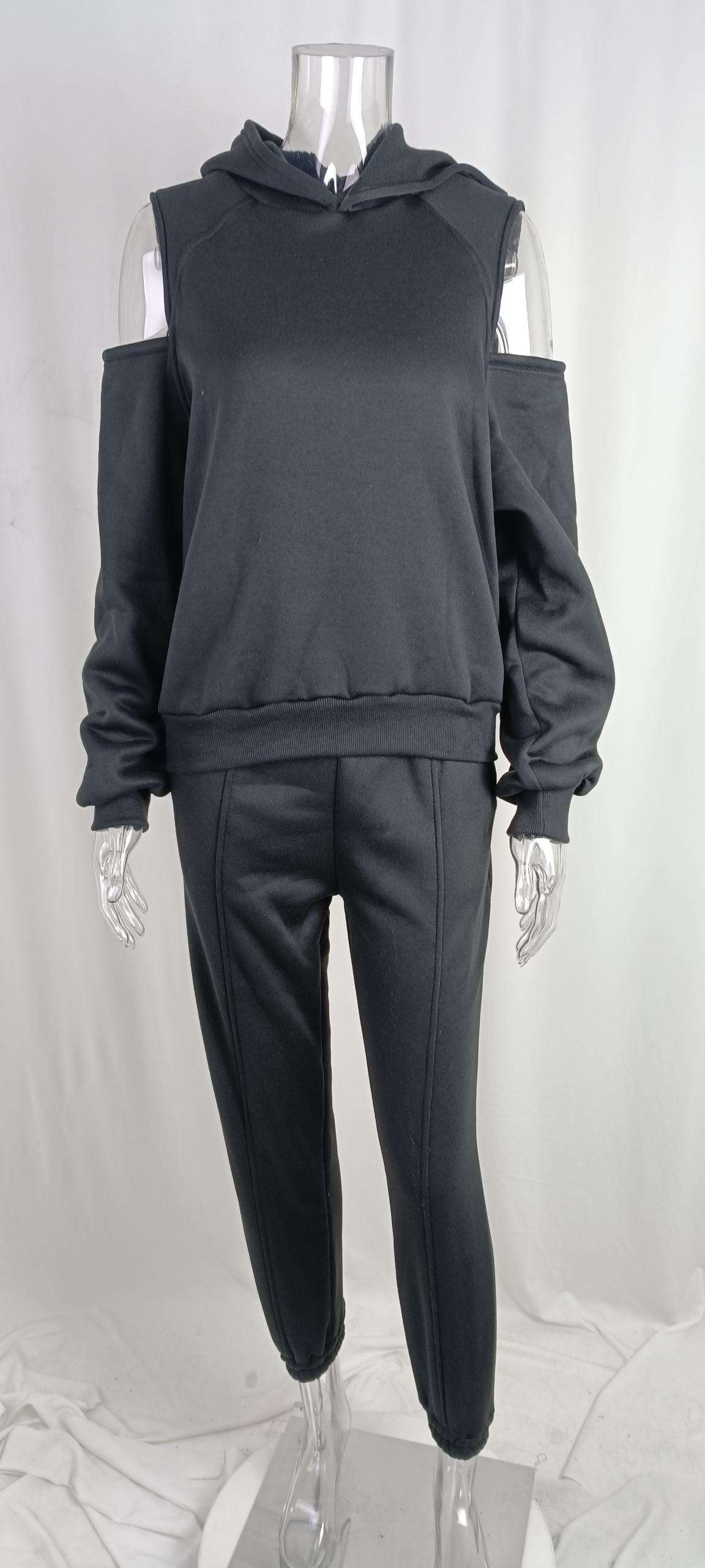 Cold-Shoulder Hoodie & Jogger Set image 5
