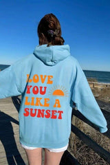 Forever Chasing Sunsets Hoodie - L, Malibu Blue image