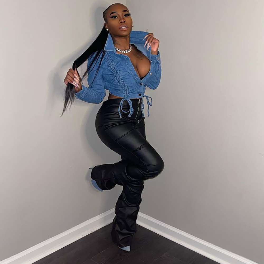 Cropped Jacket with Drawstring Waist image 2