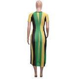 Vibrant Color Block Maxi Dress image 3