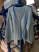 Knit Cardigan Cable Sweater Loose Front image 5