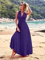 Sleeveless V-Neck Maxi Dress image 3