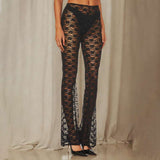 Elegant Lace Flared Pants image 2