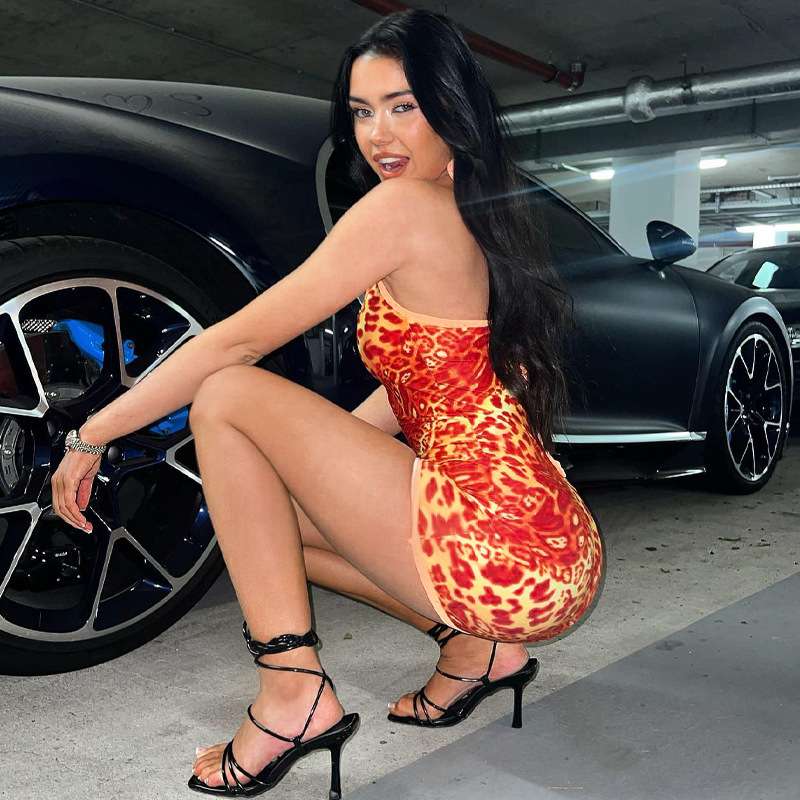 Bold Animal Print Bodycon Dress image 1