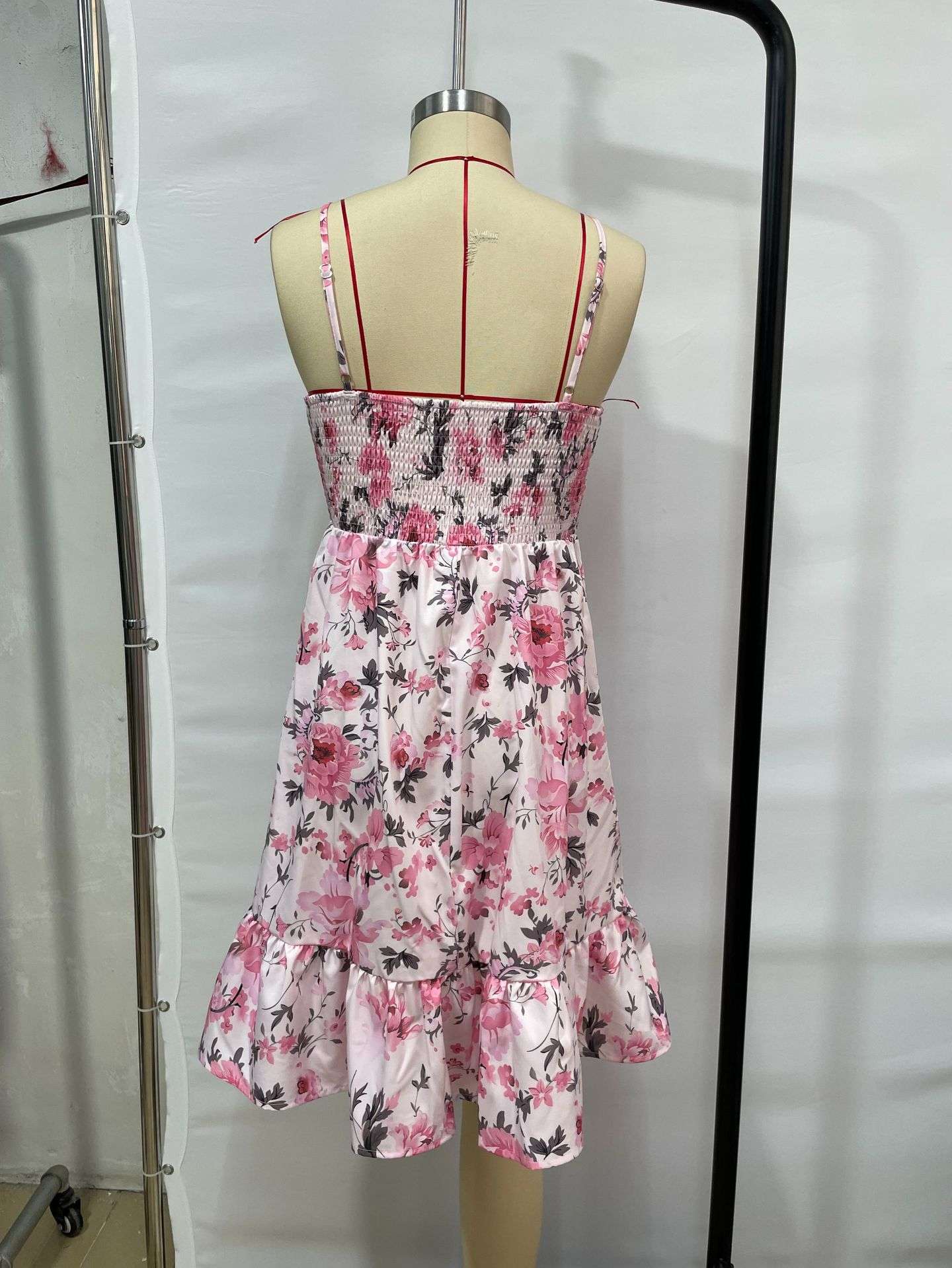 Floral Smocked Sundress with Ruffle Hem image 4