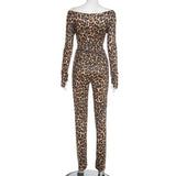 Leopard Print Off-Shoulder Set image 4