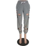 Hollow Out High Waisted Wide Leg Sweatpants image 7