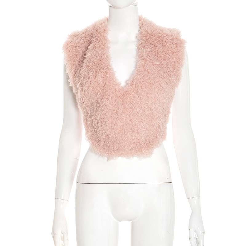 Faux Fur Sleeveless Vest image 4