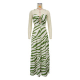 Striped Tiered Maxi Dress image 4