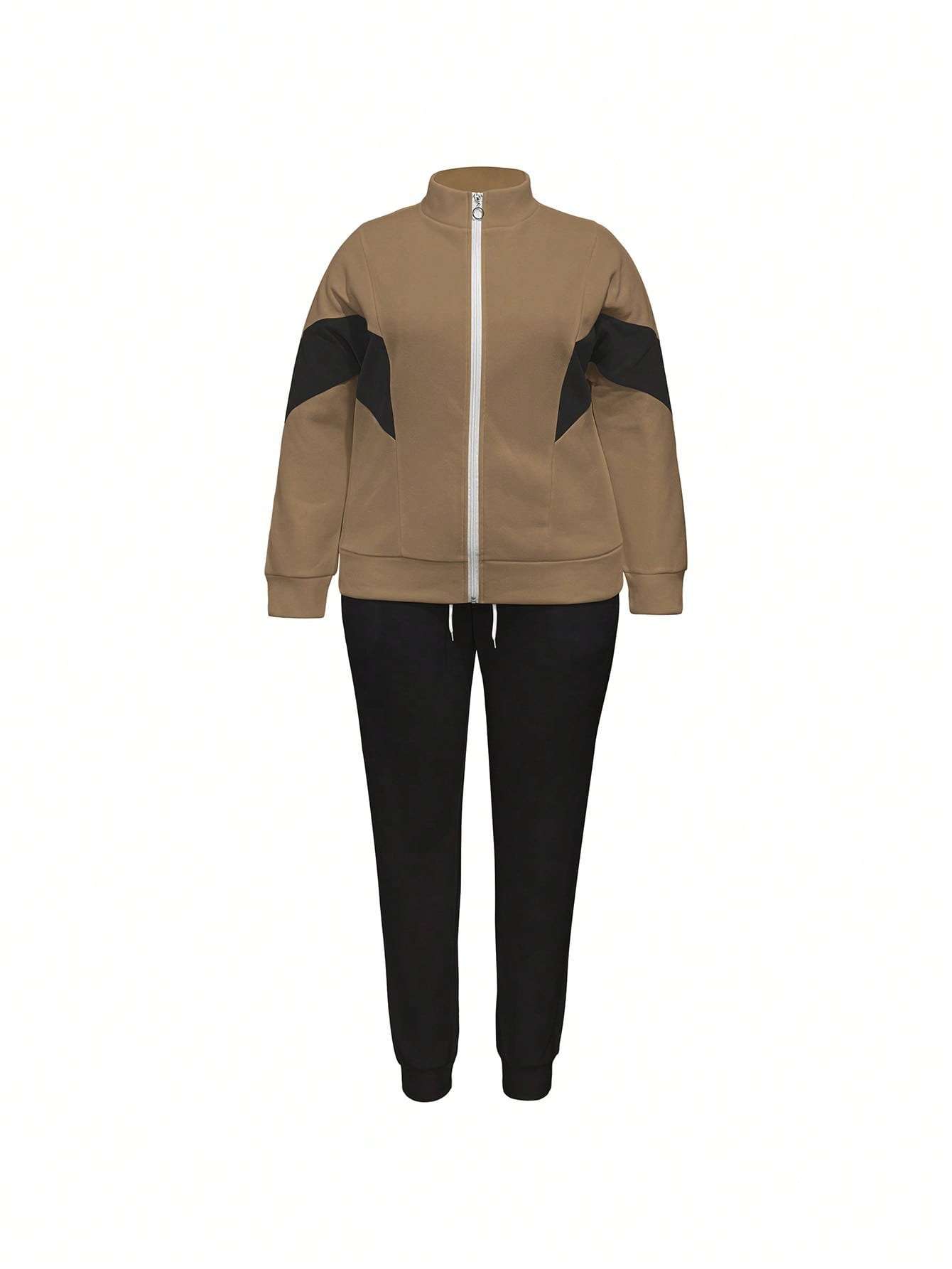 Stylish Color Block Zip-Up Track Suit image 4