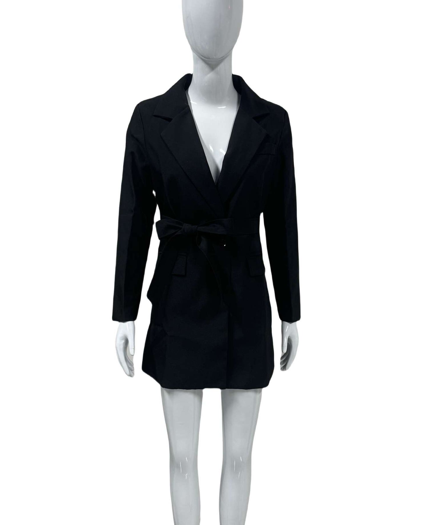 Elegant Tie Waist Blazer Dress image 2