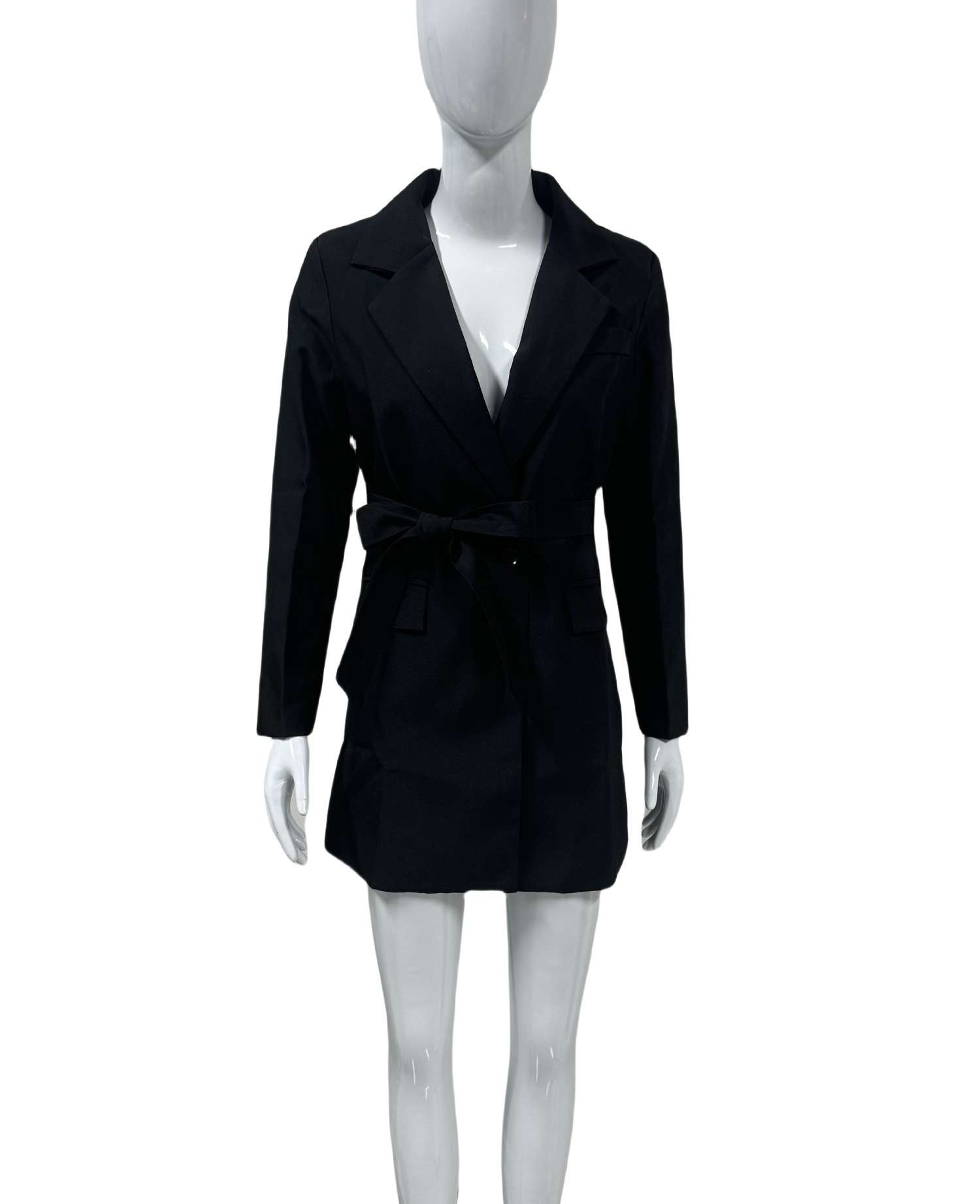 Elegant Tie Waist Blazer Dress image 2