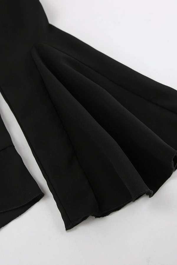 Midnight Elegance Sheer Ruffle Blouse image 5