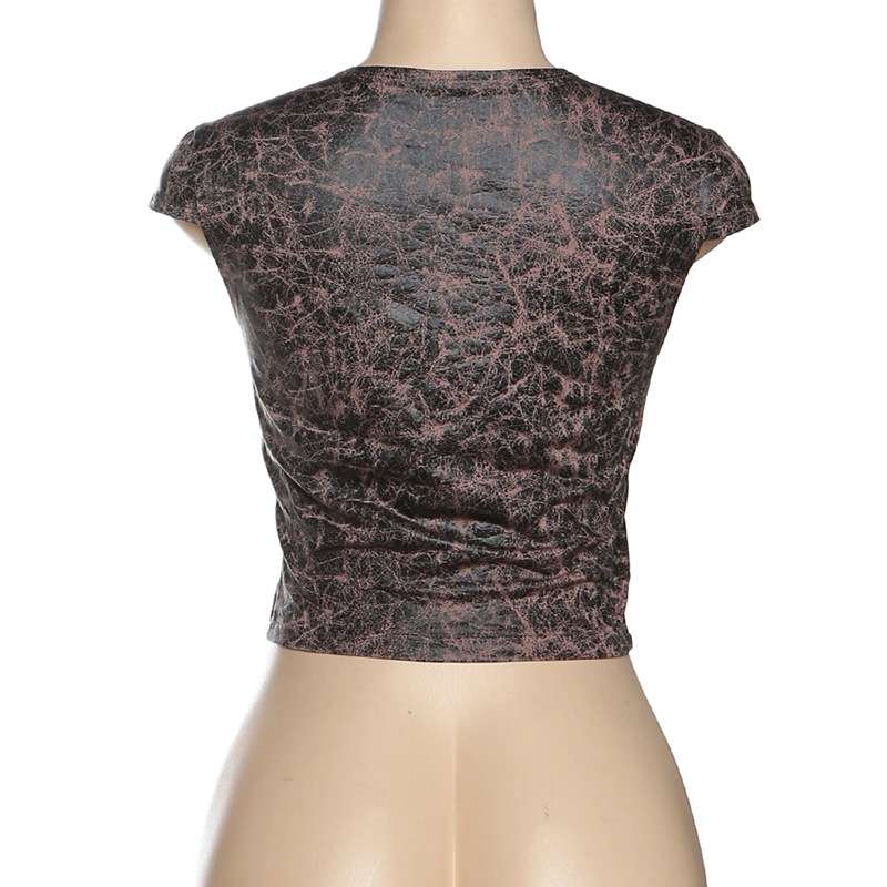 Edgy Cropped Top with Details image 3