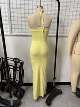 Ribbed Halter Maxi Dress image 3