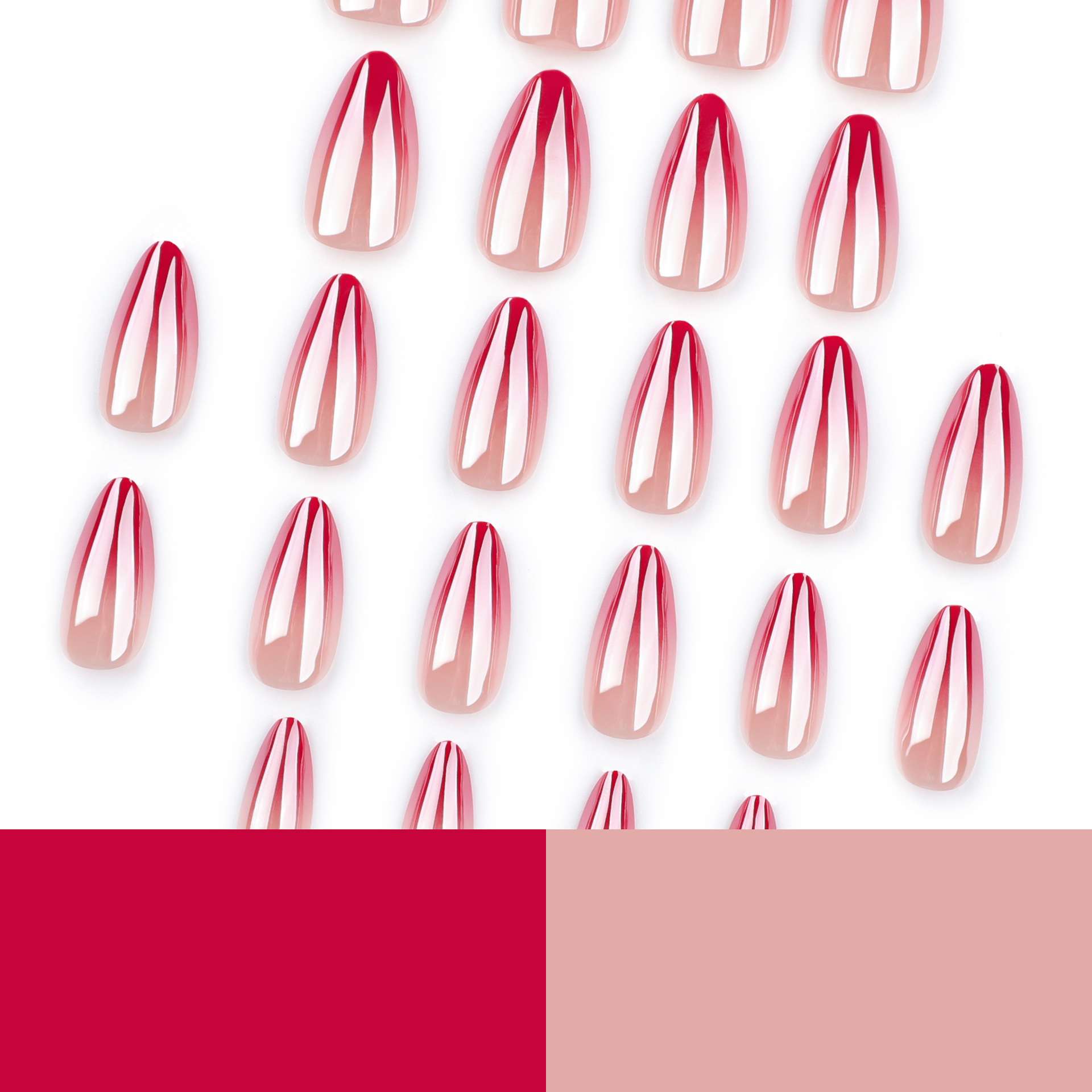 Marbled Ombre Almond Nail Art image 2