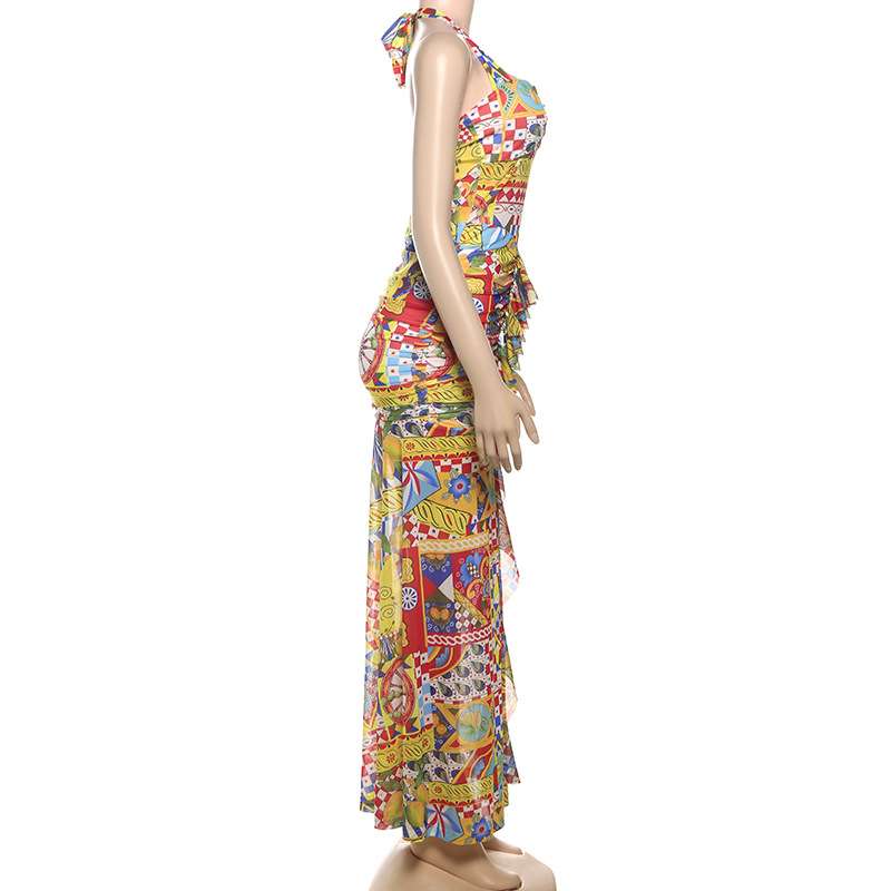 Abstract Print Maxi Dress image 3
