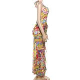 Abstract Print Maxi Dress image 3