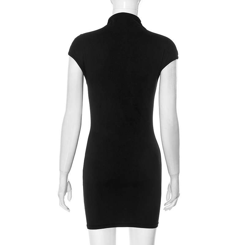 Sleeveless Turtleneck Dress with Embellished Pasties image 3