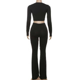 Solid Color Long Sleeved Hot Loungewear Set image 5