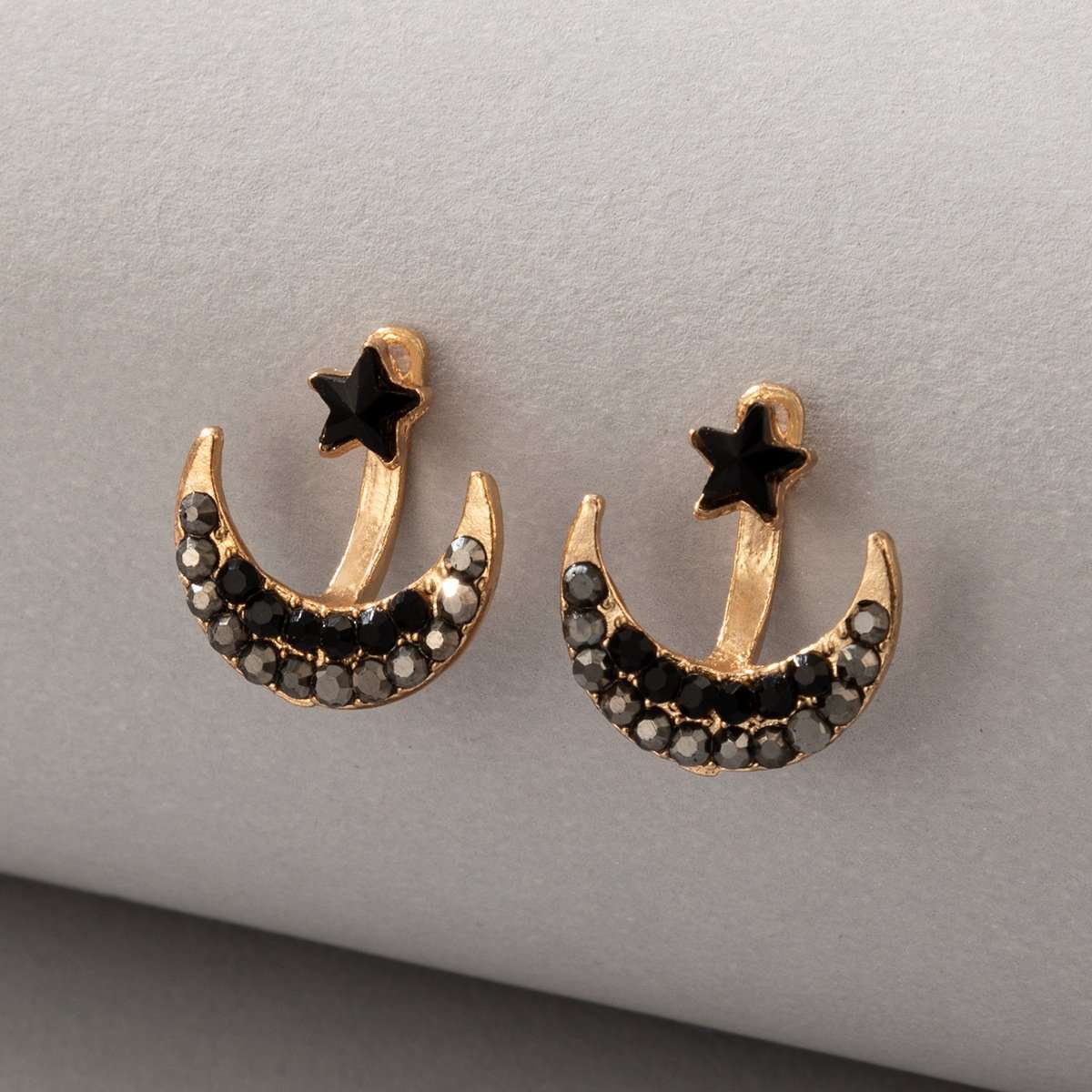 Crescent Moon & Star Earrings image 1