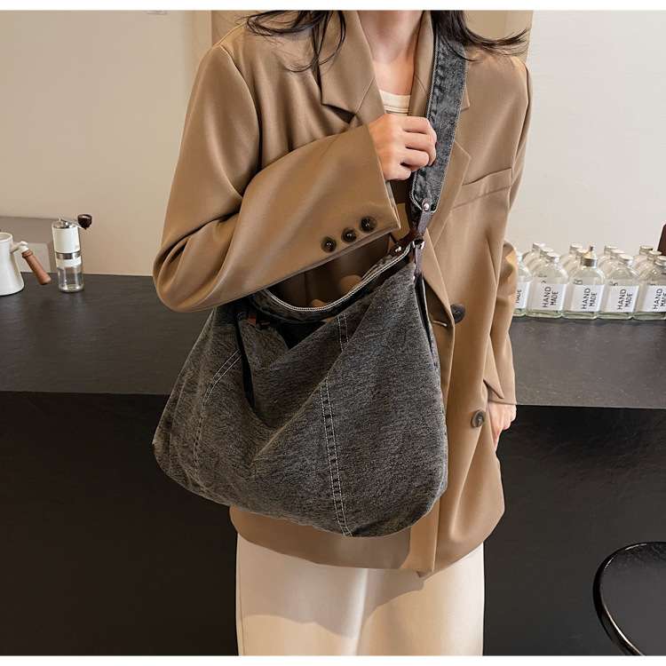 Casual Denim Shoulder Bag image 0