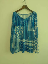 Bohemian Style Patchwork Print Top image 5
