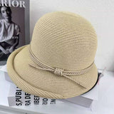 Woven Sun Hat with Braided Rope Detail