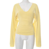Long Sleeve V-Neck Top image 3