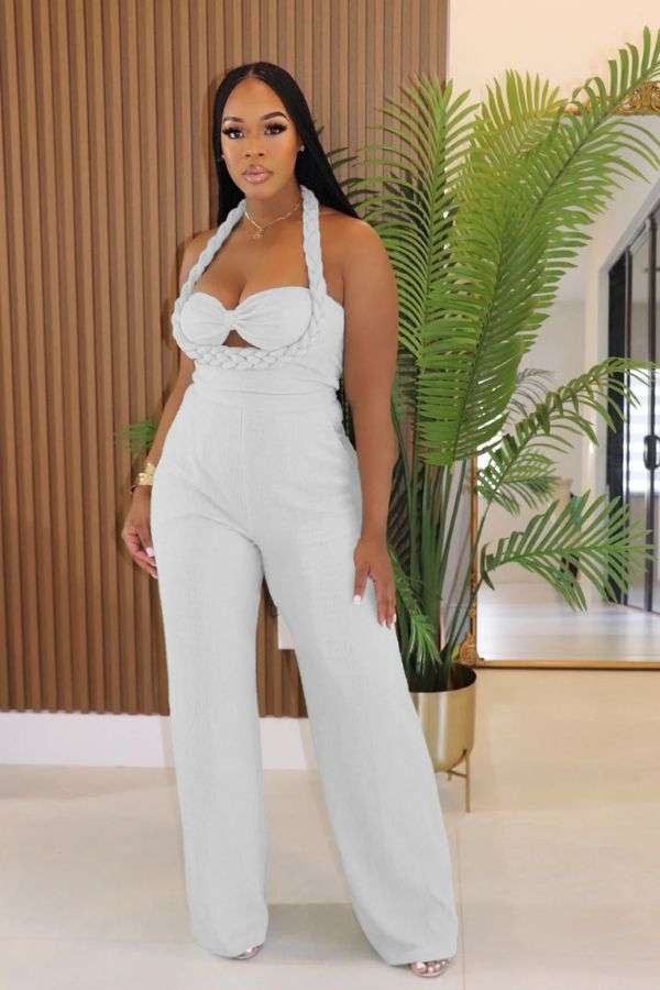 Halter Wide-Leg Jumpsuit image 0