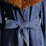 Fur Collar Trench Coat image 4