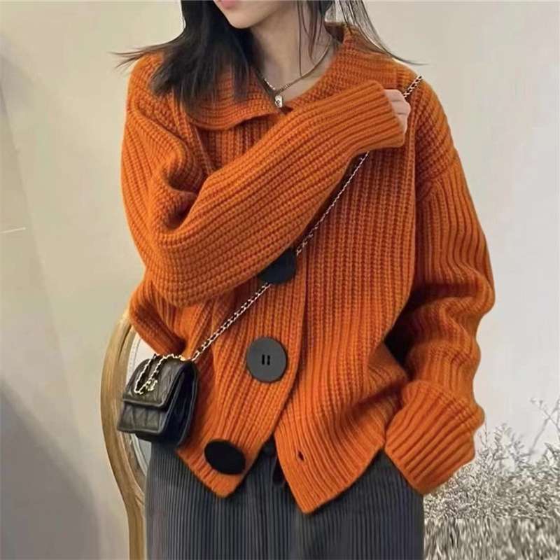 Cozy Ribbed Button-Front Sweater image 3