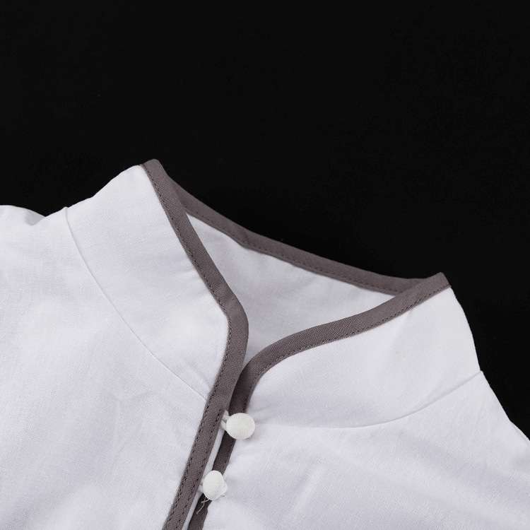 Tiered Dress with Button Detailing and Puffed Sleeves image 4